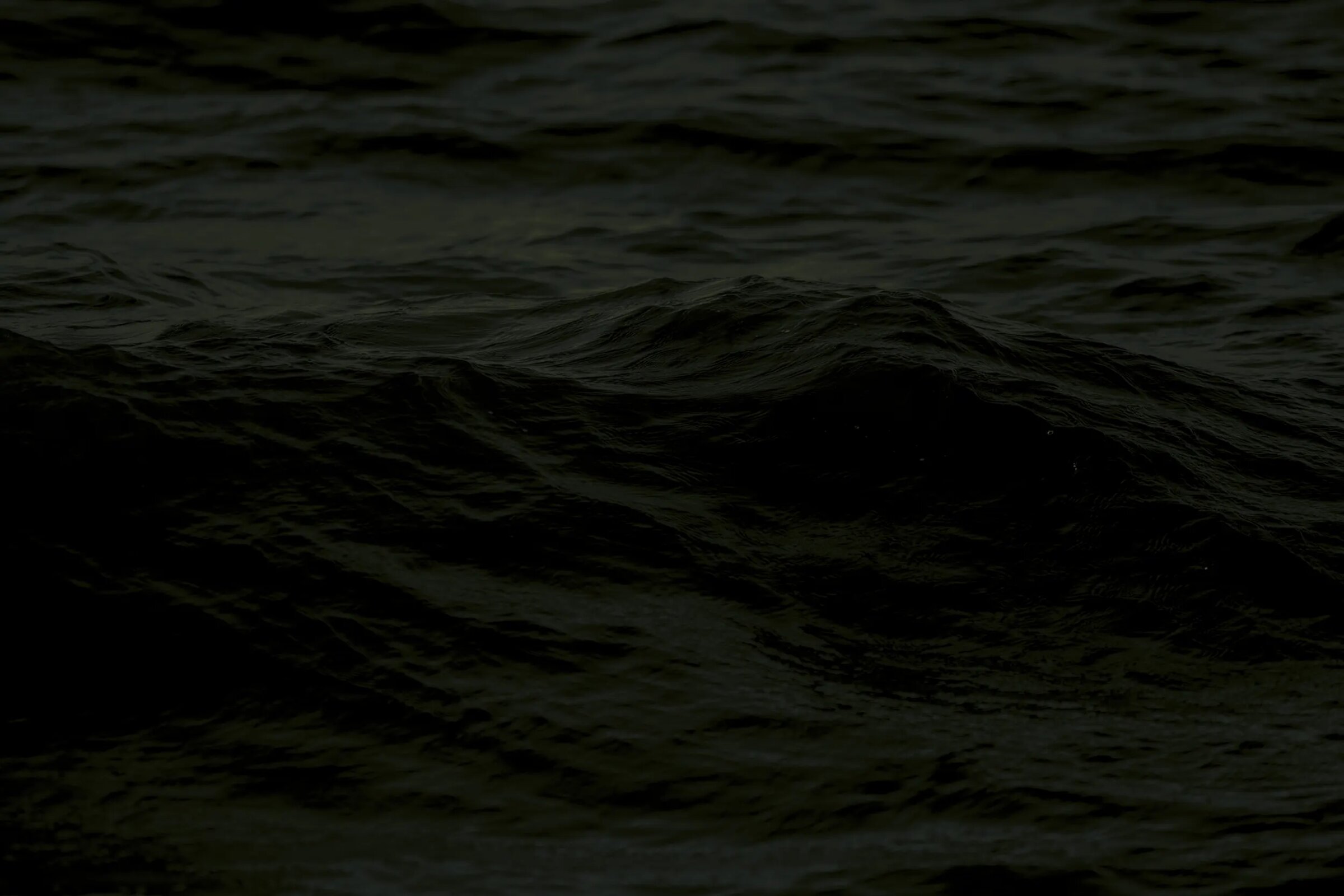 Dark Galápagos water at dusk